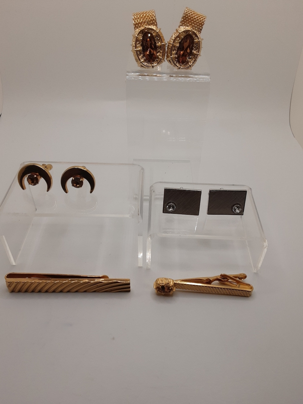 Men's Vintage Swank and Anson Cufflinks and Tie Bars Lot - Picture 2 of 16